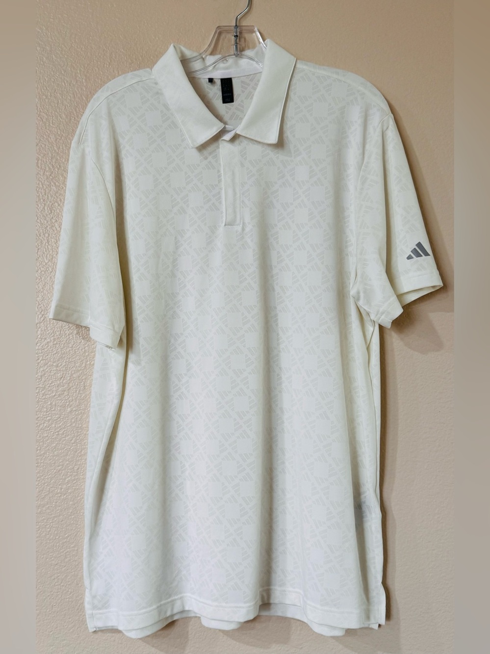 adidas Ultimate365 Tour HEAT.RDY Jacquard Golf Polo Shirt Men's XL White IL0567